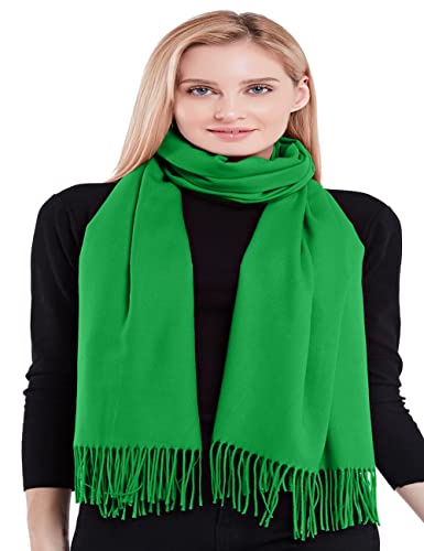 CJ Apparel Forest Green 100% Cashmere Shawl Pashmina Scarf Wrap Stole Head Wrap Hand Made in Nepal New4