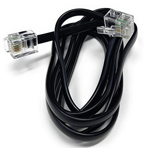 DRUT 1m RJ11 to RJ11 Telephone Landline Cable ADSL (6P4C) Flat Lead High Speed BT Internet Broadband Male to Male Router - Image 2