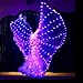 HOTBEST LED Isis Wings, Belly Dance Wings with 2 Light Modes, Light Up Colorful LED Butterfly Wings, Glow Angel Dance Wings with Telescopic Stick, Adults Kids Performance Clothing (Adult-Purple)