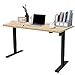 Produktbild Flexispot EG1 140 x 70 cm Höhenverstellbarer Schreibtisch Elektrisch 2-Fach-Teleskop mit Tischplatte Sitz- & Stehpult (Maple, Schwarz Gestell)