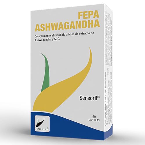 FEPA-ASHWAGANDHA + SOD | Suplemento | Potente Adaptógeno | Apoyo para el estrés, la ansiedad y conciliación del sueño | Mejora Concentración y Rendimiento Mental | 60 cápsulas | Sin Gluten Sin Lactosa