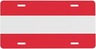 Austrian Flag Thickened Aluminum License Plate Suitable for Most car Models can Also be Used as a Gift