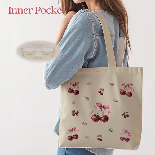 Image of Aesthetic Tote Bag for Women | Medium Size with Inner Pocket | Stylish & Practical