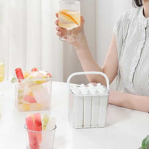 Molde de cubitos de hielo para botella de agua de silicona con caja y asa miniatura 4
