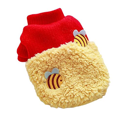 Winter Haustier Hund Kleidung Warm Pelzig Rundhalsausschnitt Hemd Zwei Kleine Bienen Mantel Hund Kleidung Tasche Für Kleine Hunde Kleidung Kostüm Bekleidung Für Hunde Katzen In Der Kalten Jahresze Cover