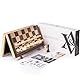 A&A Magnetisches Schach-Set aus Holz, 38,1 cm, klappbares Brett, 7,6 cm, Königshöhe Deutscher Ritter Staunton Schachfiguren/2 extra Königin/Brettspiele