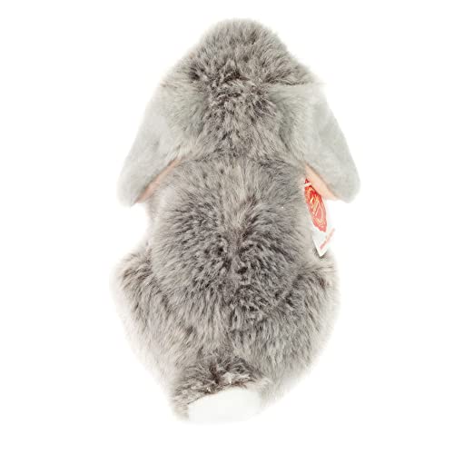 Lapin bélier Teddy Hermann peluche grise de 18 cm douce