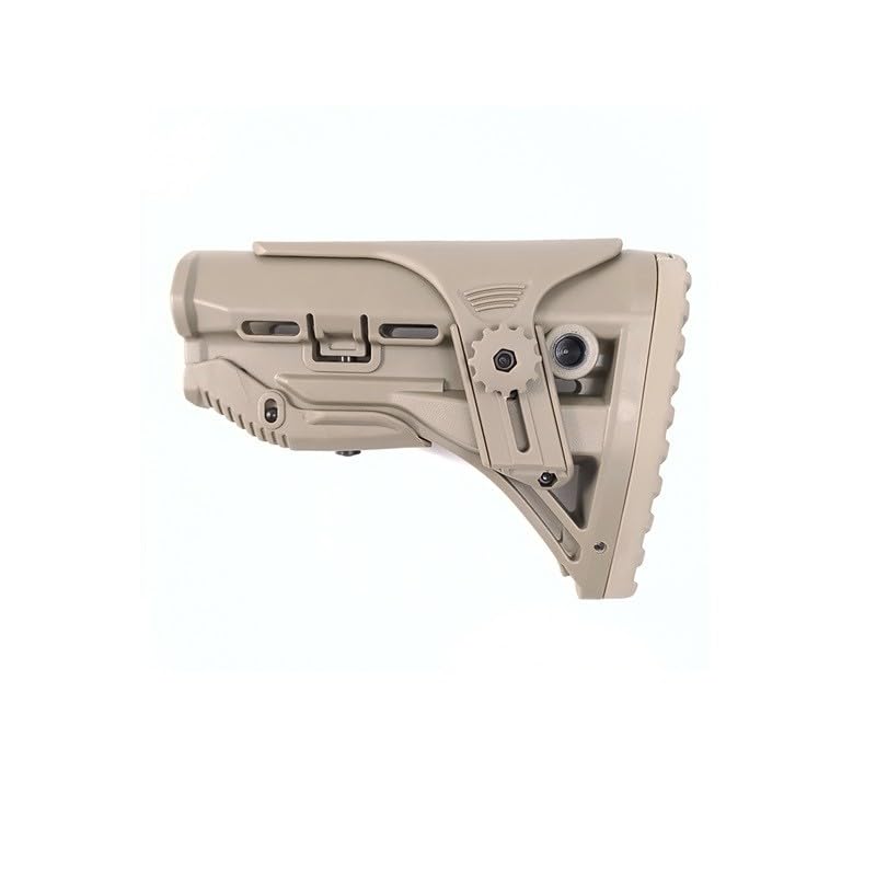 Genérico Combat Zone Tactical Culata ABB Tan para réplicas de Airsoft, Polímero Resistente, Ajuste Telescópico, Compatible con M4/AR, Diseño Ergonómico