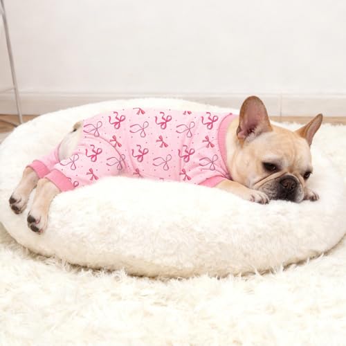Pyjama pour chien de taille moyenne rose doux extensible - 7
