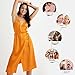 COLD POSH Women's 19mm Silk Slip Dress Luxury Summer Slips Chemise Sexy Sleeveless Dresses Elegant Slim Fit Tie Waist Dress Orange