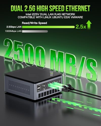 Image of GMKtec Mini PC Gaming, M7 AMD Ryzen 7 PRO 6850H (8C /16T 4.70Ghz) Dual NIC LAN 2.5G Desktop Computer Windows 11 Pro, 16 DDR5 RAM + 512GB Hard Drive PCle SSD, Dual USB4, HDMI 2.1, USB-C