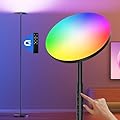 FULSUNT RGB Torchiere Floor Lamps for Living Room, 36W/3600LM Bright LED Standing Lamp with Remote, Modern Color Changing Tall Lamp with Stepless Dimming, 69" Corner Floor Lamp for Bedroom, Office