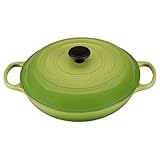 Le Creuset Signature Enameled Cast-Iron Round Braiser, 3-1/2-Quart, Palm