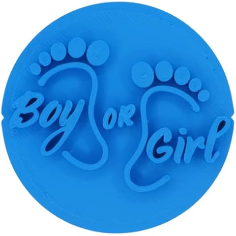 Boy or Girl Feet Baby Shower Cookie Stamp Fondant Embosser 6cm (2.36 inches) Made in The UK for Baking, Cooking, Fondant, Icing, Cupcake, Cookie, Cake, Biscuits, Decoration Cover