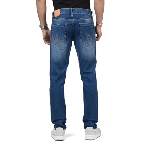 Image of WROGN Men's Slim Fit Jeans | Cotton Stretch | Solid | Casual Denim