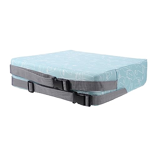 ANDRESLAD 1個 シートクッション 椅子屋外ポータブル ダイニングチェア用チェアクッション 旅行用ハイチェア ポータブルベビーハイチェア 幼児用ハイチェア 旅行枕 椅子席 Blue 撥水ツイル