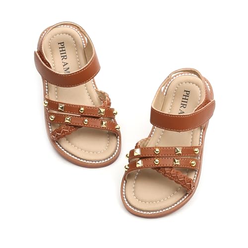 Image of PHIRAMIN Toddler Flower Girl Sandals - Girl Dress Shoes Toddler Little Kid Wedding Party