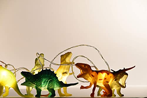 Yeamar String Lights, 8Led 5.6Ft Battery Operated Novelty Lights Toy Super Fun Dino Lights, Indoor Dinosaur String Lights Kids Gift Home Bedroom Party Birthday Decoration (Warm White Led) #TOP2