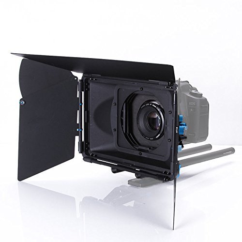 FOTGA DP3000 M3 PRO Swing-away Matte Box Sunshade for Quick Lens Change 15mm Rod DSLR Rail Support Rig System with Donuts, Filter Trays, French Flags, Side Wings
