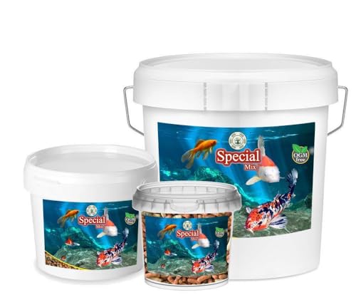 Mangime Pesci Da Laghetto Come Pesci Rossi E Carpe Koi - Pond Sticks 3 Colori (1000 ml, MIX)