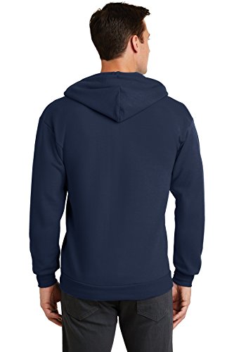 Port & Company - Core Fleece Full-Zip Hooded Sweatshirt L Navy2