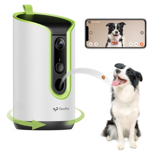 5MP Ultra HD Pet Camera - Dog Camera with Treat Dispenser, Remote...