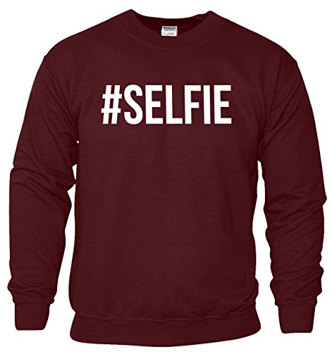 Sns Online Hommes Femmes Garçons Filles unisexe Selfie Sweater sweat à capuche Pull Pull Sport de Sweat Casual - bordeaux (Maroon) - S - Poitrine: 34 "- 36"