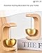 XIUCAI 4-Piece Wooden Door Chime with Magnetic & Adhesive Mounting | No-Tools Installation Brass Bell | for Home Office Store Refrigerator Decor,Walnut