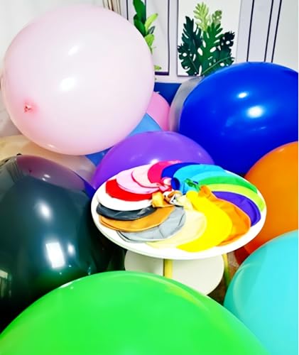 Image of 35 Pack Giant Balloons 36 Inch 17 Kinds Colors Latex Colorful Party Big Balloon Bulk for Various Party Events Decorations