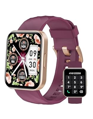 Smart Watches for Women, Answer/Make Calls, 1.85" HD Smart Watch for iPhone Android Phones, Fitness Tracker with Heart Rate Monitor Sleep Tracker Steps Counter 100+ Sport Modes IP68 Waterproof