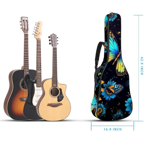 JRHEJTFZ Housse pour guitare acoustique de 1,9 cm d’épaisseur – Imperméable – Durable et élégant – Motif papillon bleu tournesol, Multicolore 5., 42.9×16.9×4.7 in, Motif imprimé tendance - Les Beatles, Paul McCartney, John Lennon, RIngo Starr, George Harrison JRHEJTFZ Housse pour guitare acoustique de 1,9 cm d'épaisseur - Imperméable - Durable et élégant - Motif papillon bleu tournesol, Multicolore 5., 42.9x16.9x4.7 in, Motif imprimé tendance – Image 6