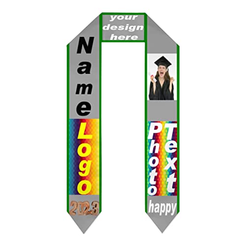 Personalized Graduation Shawl 2023 Custom Graduation Stole Add Photo Text Logo Customized