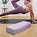 Menolana Yoga Bolster with Carry Handle Yoga Accessories Comfortable for Poses Modification Removable Cover Rectangular Pillow, Violet