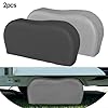 Heavy Duty Double Axle Tyre Covers Made of Waterproof, UV Stabilised Vinyl, for 26-31.75 inch Tyres of Trucks, SUVs, Caravans and Motorhomes, All Year Protection (420D Black 34CM) #4