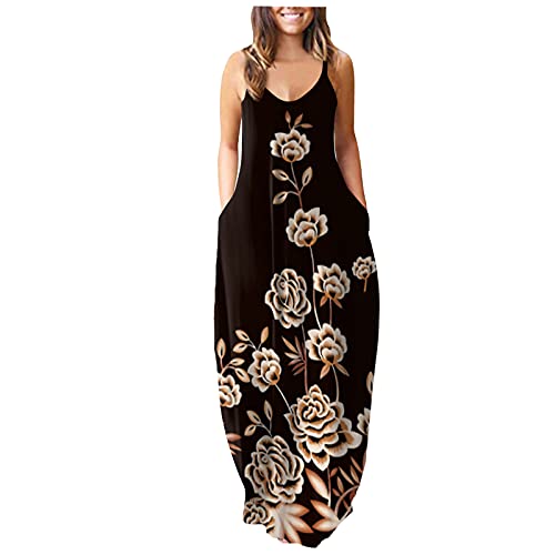 Maxi Dresses for Women Summer Sexy Plus Size Maxi Dresses for Women Women's Bohemian Printed V Neck Beach Party Maxi