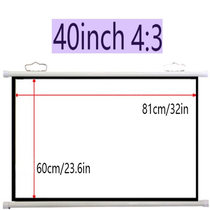 Pantalla manual portátil para proyector 30-72 pulgadas miniatura 7