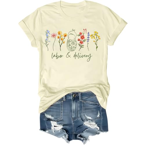 Wildflower Labor and Delivery T-Shirt, Wildflower Labor and Delivery Nurse Shirt, Labor and Delivery Tshirt