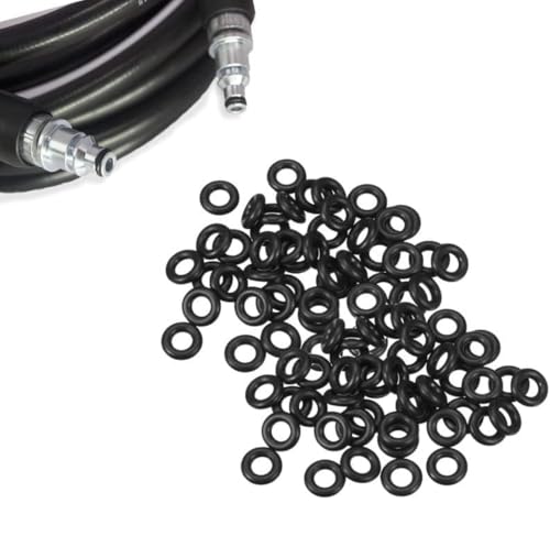 Image of NEXONIX - O Ring for Small Bosch High Pressure Hose | Rubber Gasket Seal Washer (ID: 5mm, Thickness: 1.75mm) | Leak-Proof Packing Ring for Car Washer, Pipe Fittings, Shower Head, Pack of 10