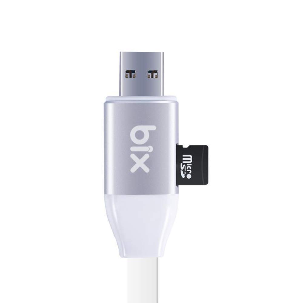 Bix HI-D72 iData Pro Micro SD Kart Okuyuculu iPhone Şarj Kablosu