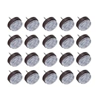 Voyoo 20PCS Möbelpads Bodenschoner, 24mm / 0,95 \Durchmesser Stuhlbeine, Rutschfest, Runde Schraubschieber Für Stuhl Tischmöbel (Braun)