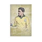 GENERIC フットボール選手 ガリンシャ ポスター 装飾画 キャンバス ウォールアート リビングルーム 寝室 絵画 フレームなし 20x30インチ (50x75cm)