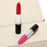 Ps Global Brands Online - Juego de 10 bolígrafos de punta de bola con forma de pintalabios, color rojo y rosa
