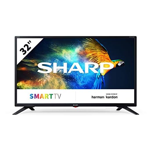 Sharp 32BC3E - Smart TV de 32" (resolución 1368 x 720, 3X HDMI, 2X USB) Color Negro