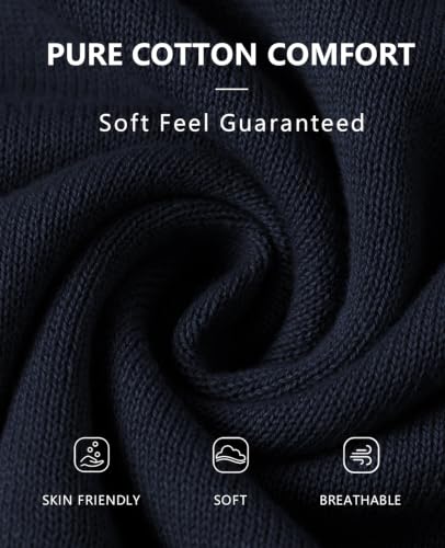 Image of QUALFORT Women's 100% Cotton Lightweight Cardigans Long Sleeve Knitted Button Down Sweater