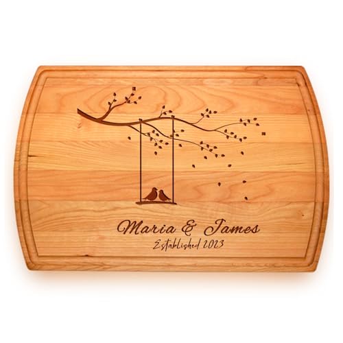 Tabla de cortar rectangular de madera Tayfus personalizada miniatura 1