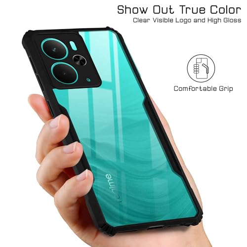 Image of Jkobi Back Cover Case for Realme 14T (Shockproof with Polycarbonate Clear Panel | Professional Black)