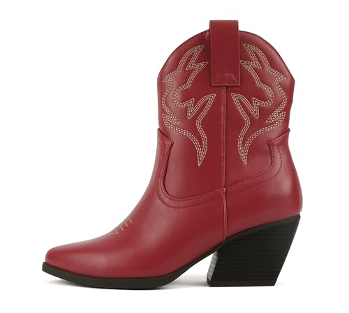 Image of Soda inchBLAZING inch ~ Women Western Bootie Pointe Toe with Low Heel (Wide Fit Available)