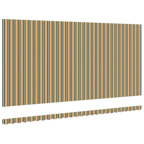 Toile de rechange pour store banne déchiré 580x345 cm polyester vert jaune - 5