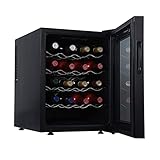 20 Bottle Wine Cooler - Free Standing Single Zone Fridge and Chiller,with Slide-out Shelf,Smart Touch Temperature Control Range: 12-18℃,48...