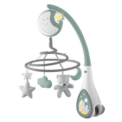 Chicco Next2Dreams Giostrina Culla Neonato 3in1 con Carillon Elettronico per Culle e Lettini, Compatibile con Culla Next2Me, con Effetti Sonori, Proiettore di...